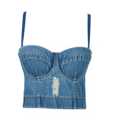 Zerrissener Denim im Retro-Waschstil