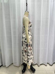 Robe vintage française à petites fleurs, à lacets, nœud, taille serrée, slim, dos nu, robe à bretelles