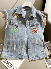 Gilet en jean ample Bear Sense Small Coat