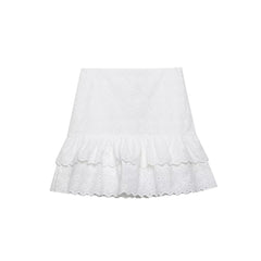 French Niche Hollow Out Cutout Embroidered Culottes