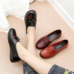 Attractive Women's Pumps Flat Elderly Slip-on