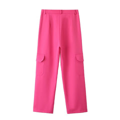 Loose Straight Sweatpants Side Pocket Casual Trousers