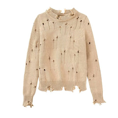 Rundhalspullover Oberbekleidung Lockerer, kurzärmeliger Pullover Innen Gestricktes Unterhemd