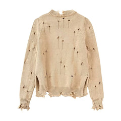 Rundhalspullover Oberbekleidung Lockerer, kurzärmeliger Pullover Innen Gestricktes Unterhemd