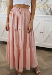 Single Breasted Pleated Hem Elastic Waist Head Office Mid Waist Dress