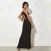 Suspender Beach Dress Solid Color Sleeveless Knitted Hollow Out Cutout Out Swimsuit Vacation Beach Dress