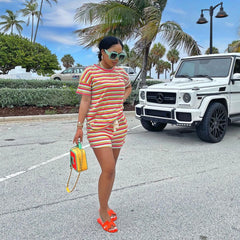 Urban Printed Casual Sports Suit