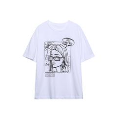 Kurzarm-T-Shirt mit Musterdruck für Mädchen