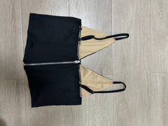 Sling Lace Mesh Patchwork Sling See through Backless Short Top