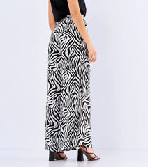 Elastic High Waist Casual Wide Leg Trousers Loose Swing Pants