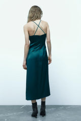 Elegant Young Satin Chain Dress