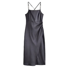 Elegant Young Satin Chain Dress