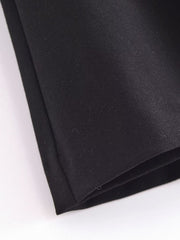 Wind Black Casual Wide Pleated Pantskirt