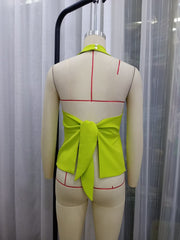 Bowknot Decoration Hanging Collar Top