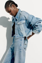 Open Casual Denim Jacket Coat