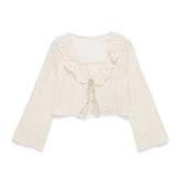 Laminated Decoration Tulle Transparent Shirt