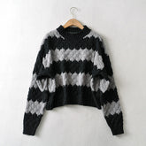 Pull en tricot à rayures de couleur assortie