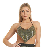 Gradient Pailletten Weste Nicht Spezifikation Tube Top Lace Up Liebe Wrapped Brust Leistung