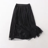 Skirt Casual Elegant Elastic Waist Pleated