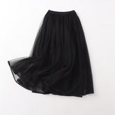 Wear On Both Sides Skirt Casual Elegant Elastic Waist Pleated