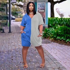 Casual Loose Contrast Color Romper