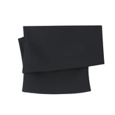 Irregular Asymmetric Short Top Black Oblique Shoulder Cropped Small Top