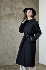Element Single Breasted Khaki Trench Coat Casual Elegant British Trench Coat