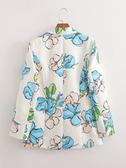 Seaside Vacation Long Sleeve Shirt Casual Printing Blazer