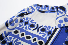 Pattern Print Shirt Casual Suit