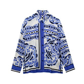 Pattern Print Shirt Casual Suit