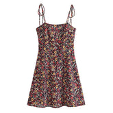 Robe fleurie taille contrôlée coupe ajustée amincissante petite robe courte de vacances robe caraco