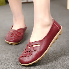 Women's Summer Cowhide Mom Soft Bottom Wedge