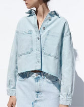 Urban Casual Kurzer Jeansjacke-Mantel