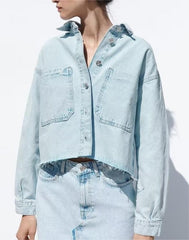 Urban Casual Short Denim Jacket Coat