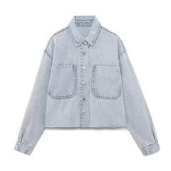 Urban Casual Short Denim Jacket Coat