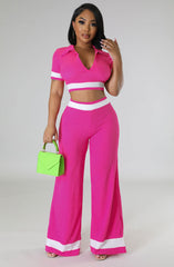 Casual Suit Short Sleeved Two Piece Suit