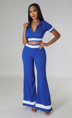 Casual Suit Short Sleeved Two Piece Suit