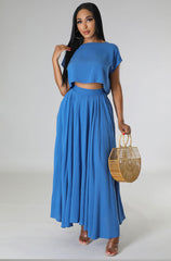 Ensemble deux pièces jupe décontractée