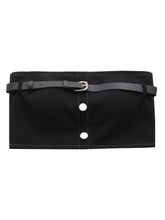 Gilet sans bretelles Blogger Interest avec ceinture et coussinet de poitrine, haut ultra court enveloppé sur la poitrine