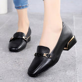Slouchy Women's Layer Cowhide Pumps Mid