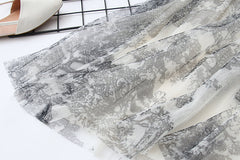 Beautiful Layered Elastic Waist Greasy Veil Skirt Skirt Niche Skirt