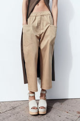 Urban Casual Popeline-Hose mit weitem Bein und Taschen