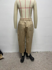 Pantalon large en popeline à poches Urban Casual