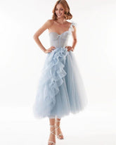 Slim Mesh Dress Cocktail Princess Dress 3D Decoration