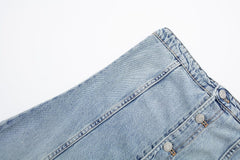 Passender Slimming Retro Tube Top Loose Denim Jumpsuit