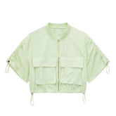 Kurzer Shacket-Minirock mit Taschenverzierung