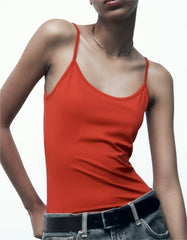 Fluorescent Camisole Elastic Slim Fit Slimming Short Camisole