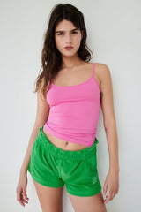 Fluorescent Camisole Elastic Slim Fit Slimming Short Camisole