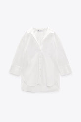 Embroidered Solid Color Shirt Comfort Casual Korean Lazy Loose Top