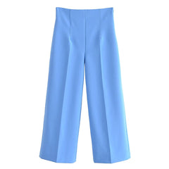 Street Casual High Waist Wide Leg Pants